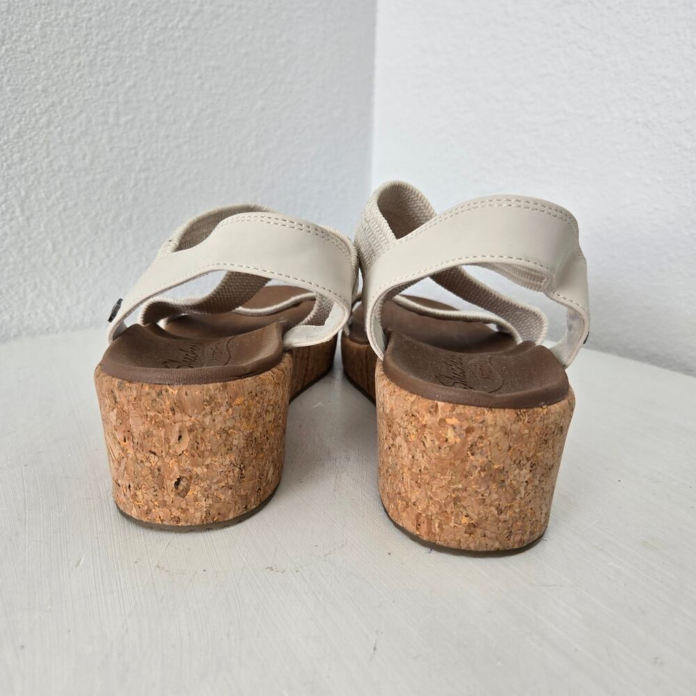 Skechers Arch Fit Beverlee Love Stays White Wedges Slingback Sandals Size 10 - Picture 6 of 10